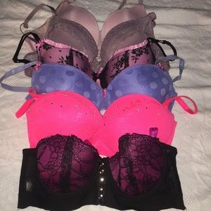 Pink Victoria’s Secret purple 36c bra sexy cute